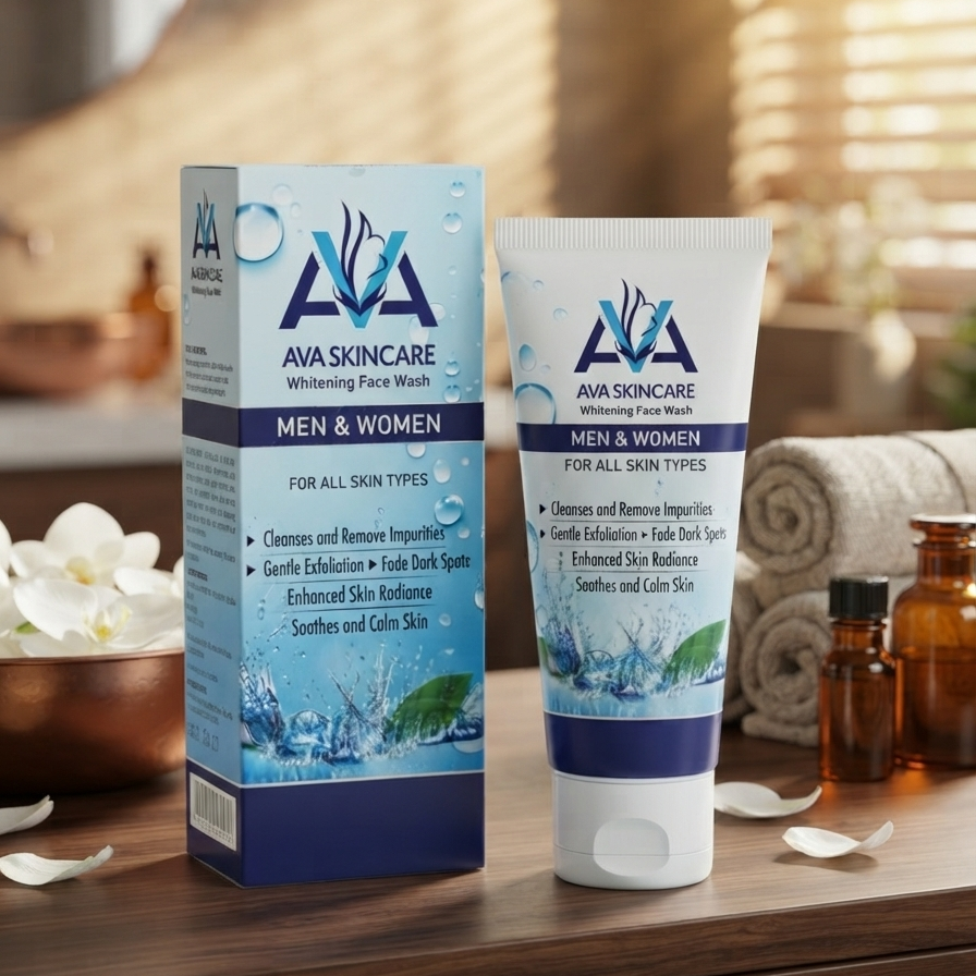 AVA Skin Care Whitening Face Wash - Girls Facial Cleanser Formulated For Brightening Skin - 100ML