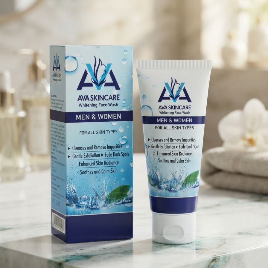 AVA Skin Care Whitening Face Wash - Girls Facial Cleanser Formulated For Brightening Skin - 100ML